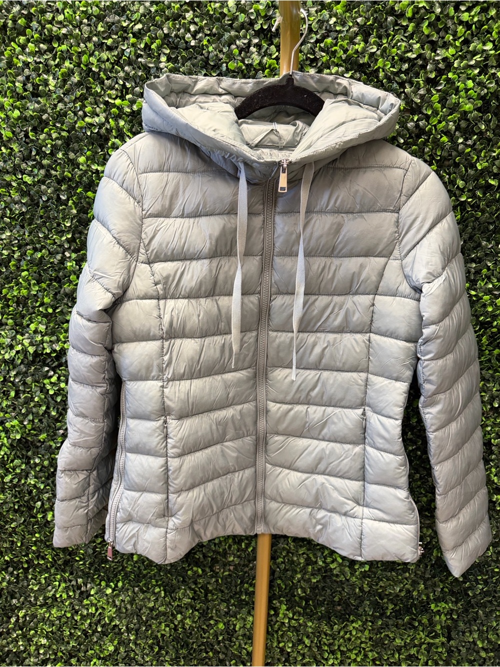 ANTONIO MELANI LIGHT WEIGHT HOODED PUFFER JACKET MINT - M